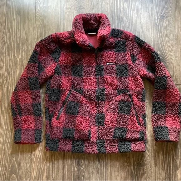 COLUMBIA Buffalo Plaid Sherpa Zip - Picture 4 of 7